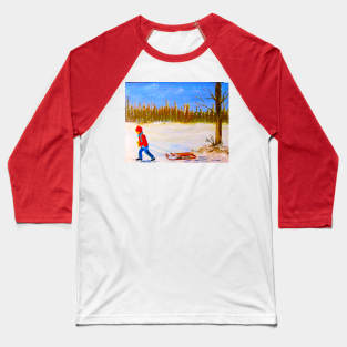 Fetching Christmas Tree Baseball T-Shirt